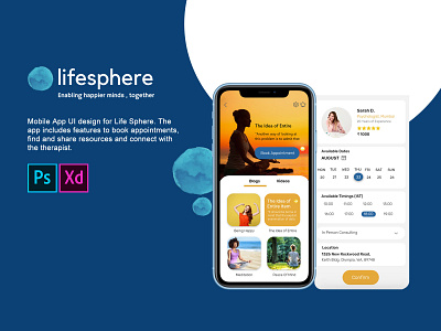 LifeSphere UI design app branding design ui ux