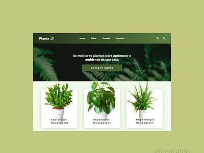 Lading Page Plants figma graphic design ui uxui
