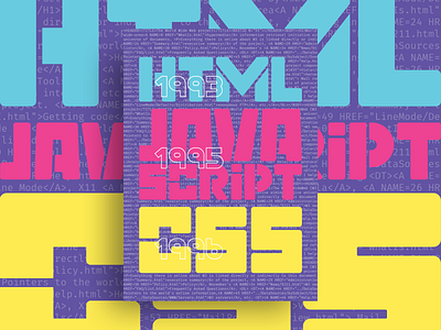 HTML Javascript CSS design illustration poster typography
