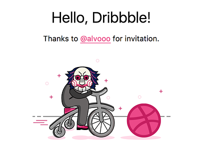 Hello Dribbble! debut email minimal newsletter