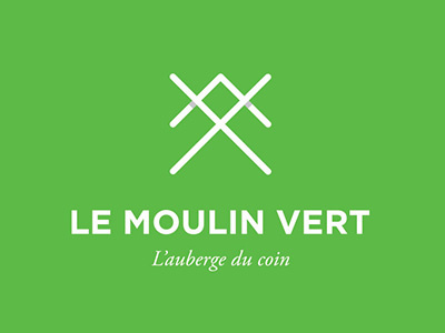 Moulin Vert auberge branding food green identity restaurant windmill