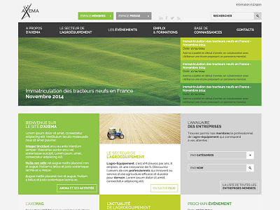 Axema agriculture farm farming flat green truck ui ux webdesign