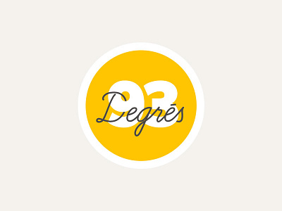 93 Degrés badge branding logo personnal