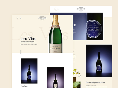 Laurent Perrier art direction ui webdesign wine