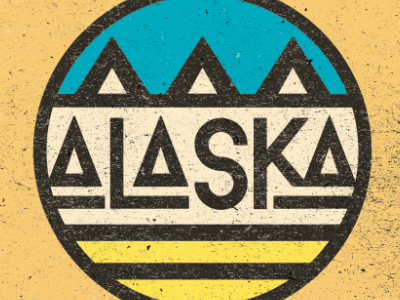 Alaska Badge alaska badge logo typography