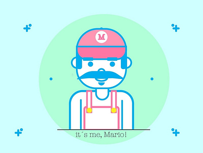 It's me, Mario! design diseño illustration ilustracion mariobros nintendo vector