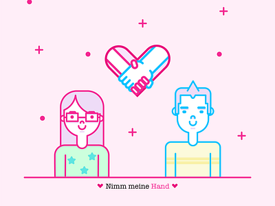 Hold my hand couple cute graphicdesign illustration love vector