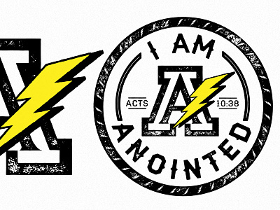 Dribble I Am Anointed - Draft 02 anointed badge brand christian logo text