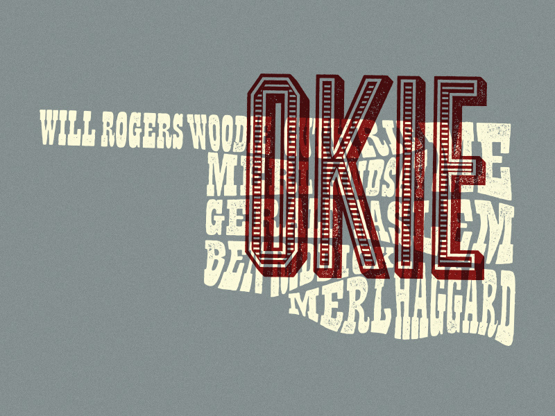 Okie logo typography tulsa oklahoma design sooner boomer ou