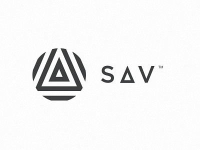 Sav active wear black brand cystic fibrosis emblem geometric logo logotype minimal minimalistic triangle women