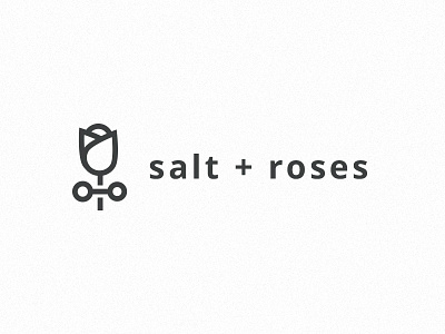 salt + roses active wear brand cystic fibrosis emblem logo logotype minimal minimalistic simple women