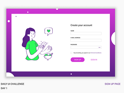 Daily UI Challenge Sign Up prompt