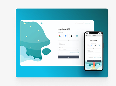 Login Page UI design ui ux website