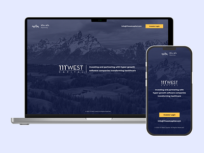 111 West Capital - VC Website design