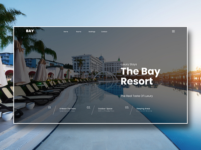 Hotel Web App UI ux