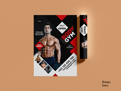 Gym flyer branding creative eye catchy flyer graphic design