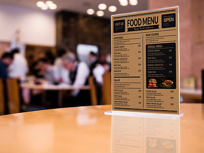 Food menu design