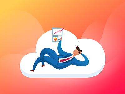 Cloud Business banner business cloud computing fun relax