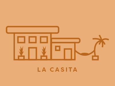 La Casita for a friend's Airbnb airbnb flat house icon lines logo