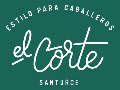 El Corte branding hand lettering identity logo logotype script signage