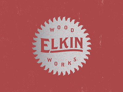 Elkin Wood Works Logo brand branding icon identity illustration lock up logo