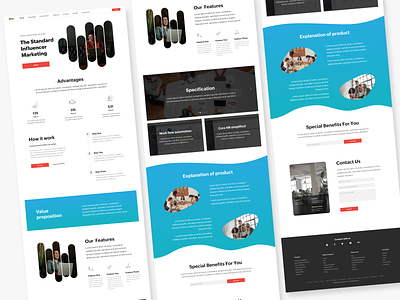Website Landing page design product typography ui ux webdesign