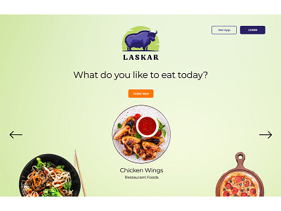 Online Food Delivery Landing Page design ecommerce graphic design ui ux