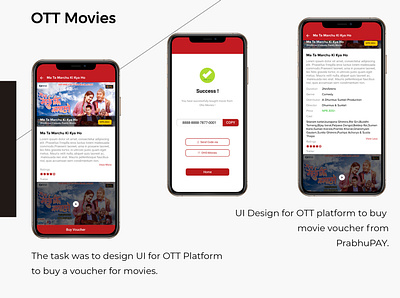 OTT Platform design digital payment digital wallet movies ott ui ux