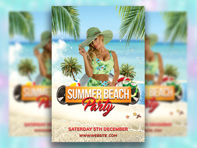 summer party flyer design