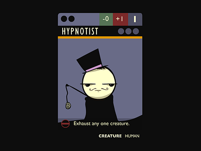 Hypnotist card game hypnotist illustration