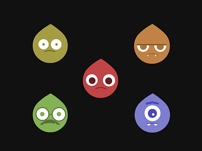 Ooze Icons colors faces icons illustration ooze oozes vector