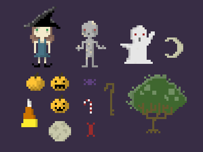 Pixel Halloween art game halloween pixel video