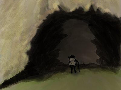 The Cave digital painting drawing illustration painting