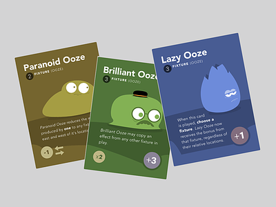 Ooze Cards card game cards game game design gaming ooze print print design