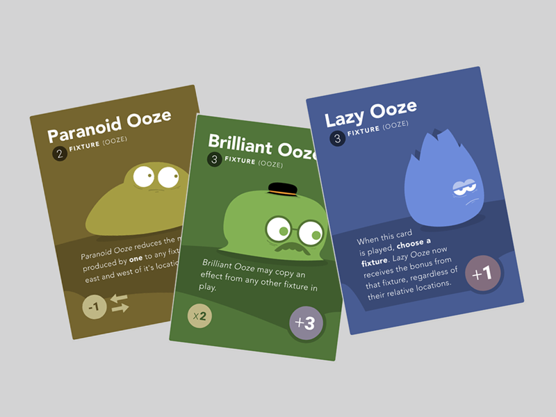 Ooze Cards print design print gaming card game game design game cards ooze