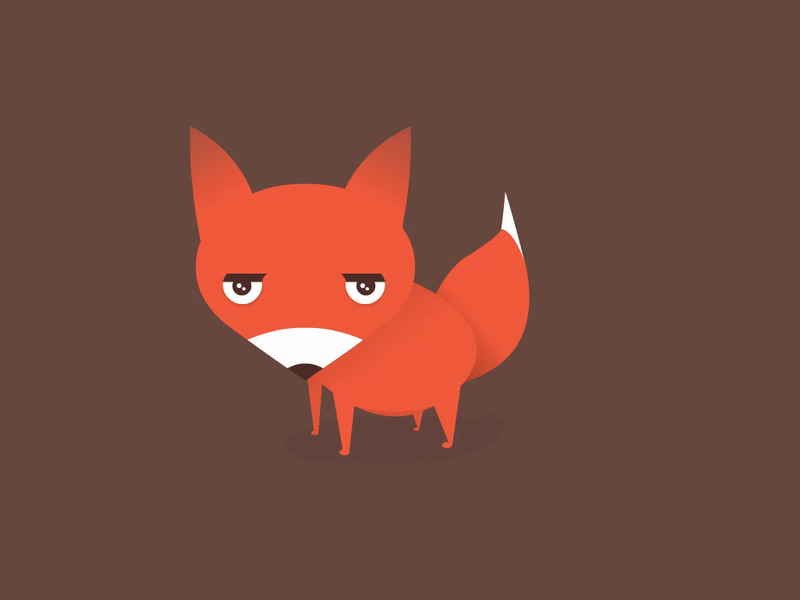 Sketpical Fox animal animation brown cute fox gif orange sketical