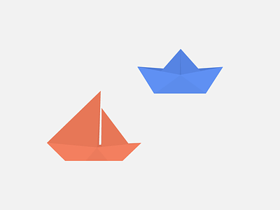 Paper Boats boat boats folding material minimal origami paper simple vector