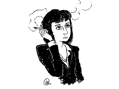 Carson McCullers Portrait brush pen drawing editorial illustration illustration ink drawing portrait southern