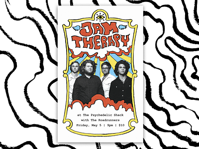 Jam Therapy Variable Gig Poster brush pen gig poster graphic design hand drawn illustration ink drawing photoshop