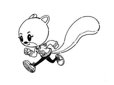 Squirrel Character Design cartoon character character design drawing fantasy art hand drawn illustration ink drawing squirrel
