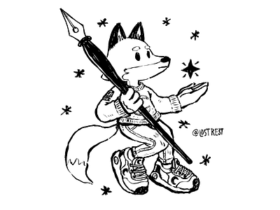 Fox Character Illustration character design drawing fantasy art illustration ink drawing