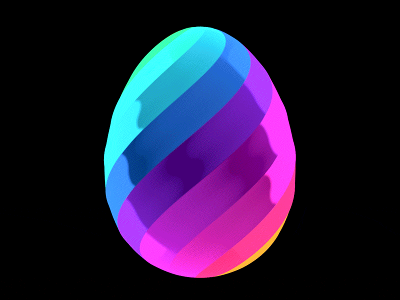 "Herbert Bayer / Chromatic Twist" Tribute Easter Egg 3d animation blender cycles easter eggs gif mograph rainbow tribute twist