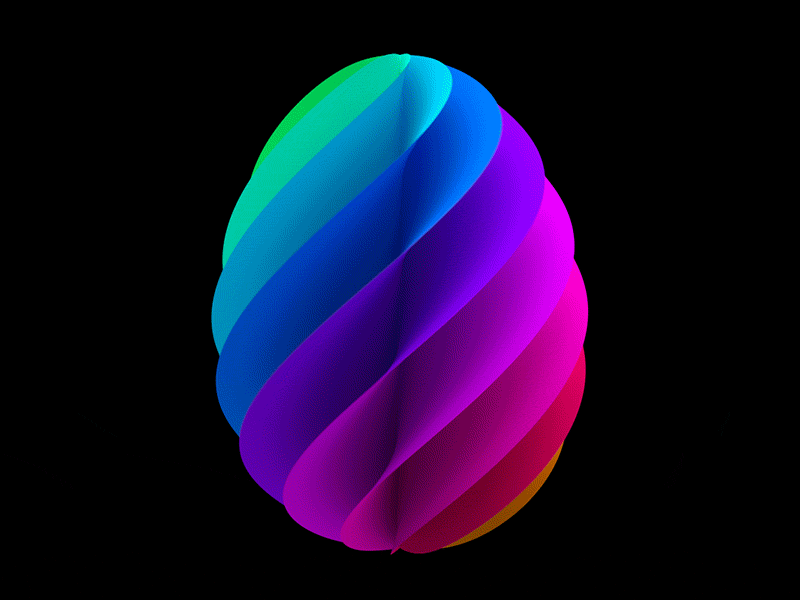 "Davidope / 150331" Tribute Easter Egg 3d animation blender cycles easter eggs gif mograph paper rainbow tribute twist