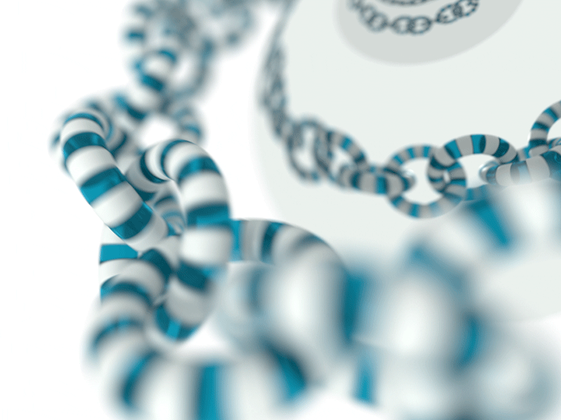 Candy Links - Wintermint Variant ambient occlusion animation blender blue and white candy cycles depth of field gif glass mirror peppermint reflection