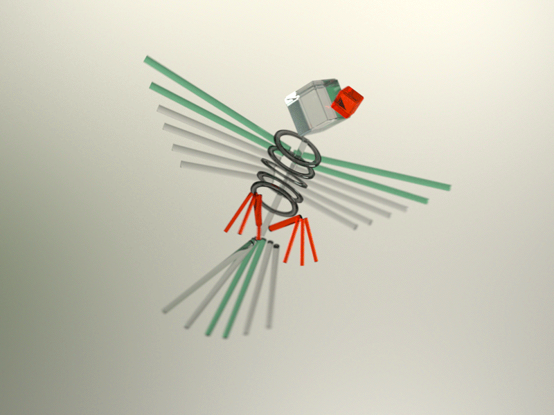 Glass Abstract Minimalist Bird 3d abstract animation bird blender cycles figurine flight gif glass minimalist mograph