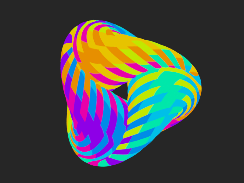 Phase 1: Tornado - Rainbow Torus Spirals ( 3 / 7 ) 3d animation animation nodes blender flrndlooij gif maths mograph rainbow rainbows solid shading