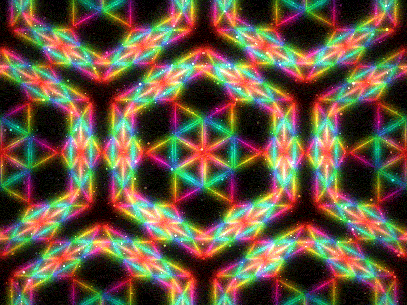 Laser Hexagrams - MisteryMyra collaboration part 2 1970s animation blender cycles gif hexagons mograph pattern post processing rainbow space sparkles