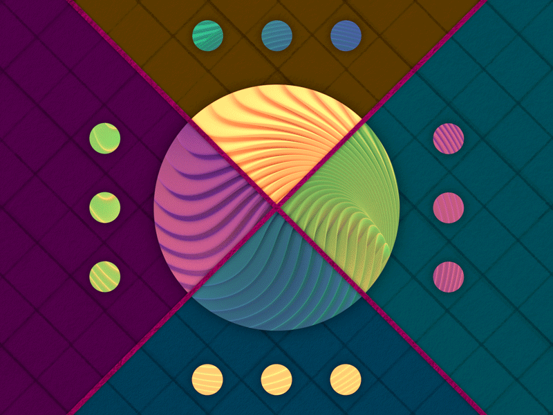 Layers of Ridges 3d animation blender circle cycles diamond pattern gif mograph spiral texture