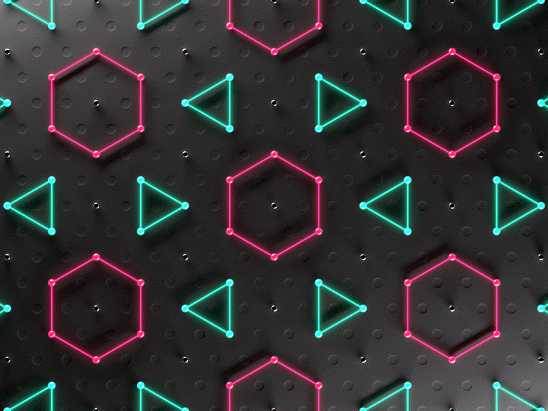 Hex Doctor (+ 4k Wallpapers) 3d animation blender cycles dot grid gif glow grid hexagon hexagons mograph neon