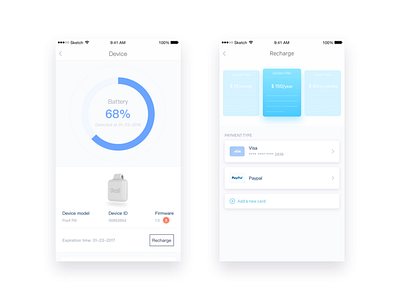 Device&Recharge android app device iphone poof recharge ui